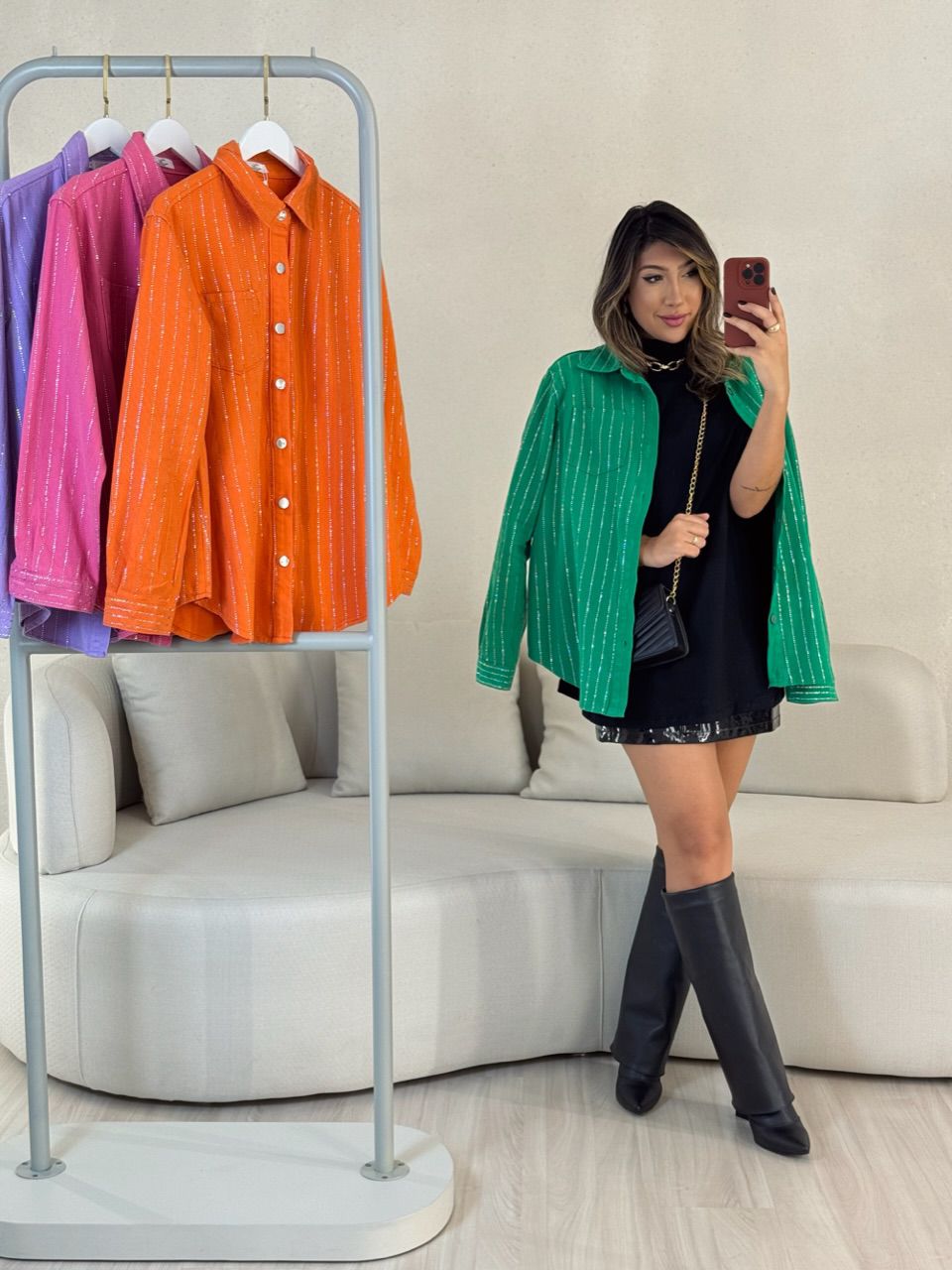 CAMISA MELISSA BRILHO VERDE