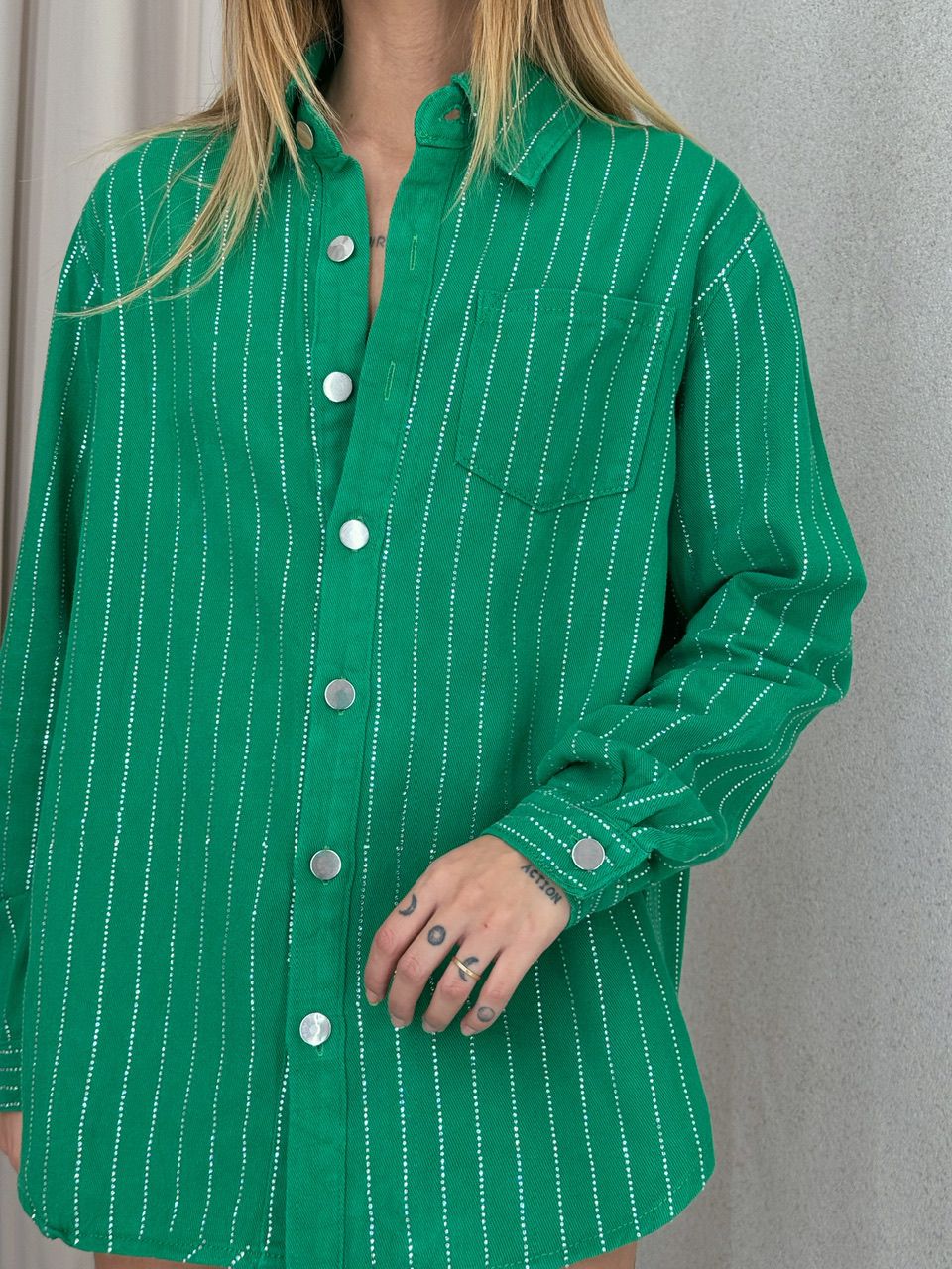 CAMISA MELISSA BRILHO VERDE