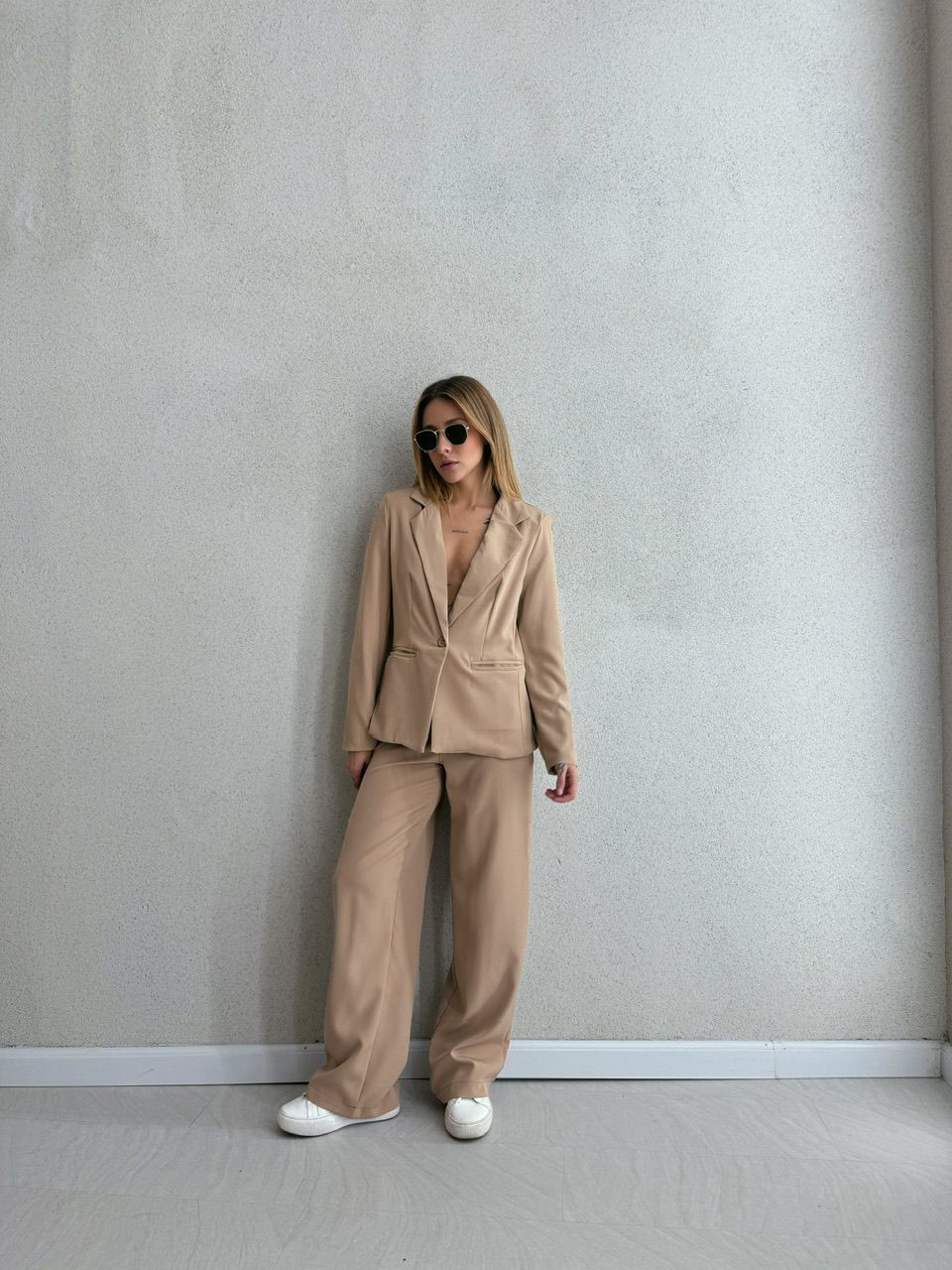 CONJUNTO ELLEN BLAZER CAPUCCINO - 0052980125 - CAROLLA FERRARO