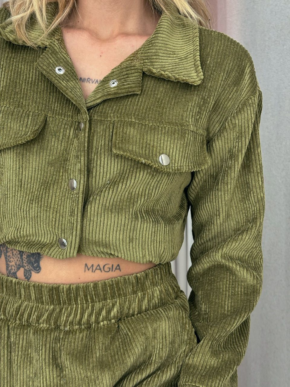 CONJUNTO CARGO COTELÊ VERDE MUSGO