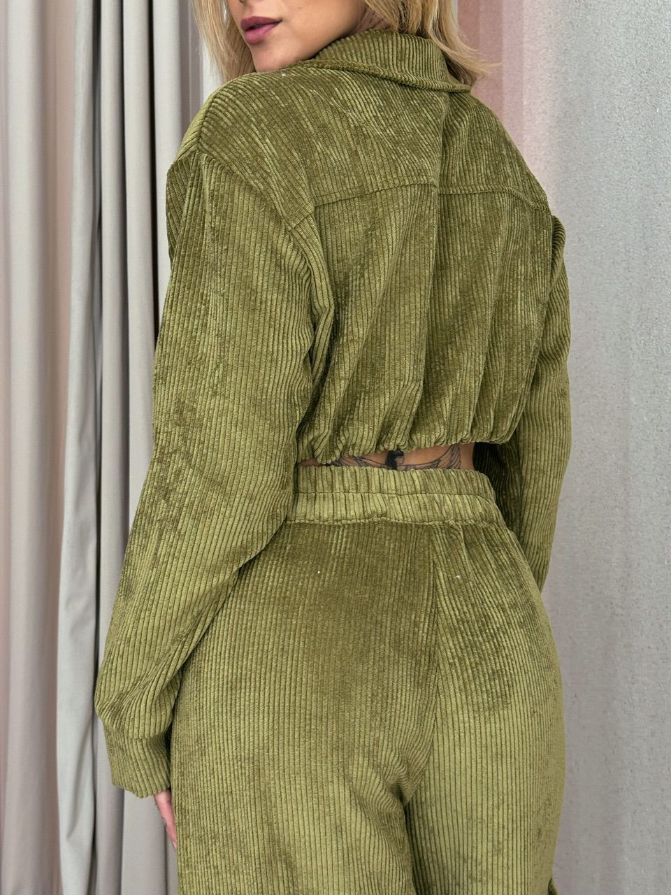 CONJUNTO CARGO COTELÊ VERDE MUSGO