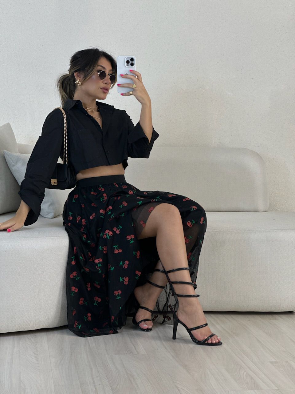 SAIA TULE CEREJA PRETA