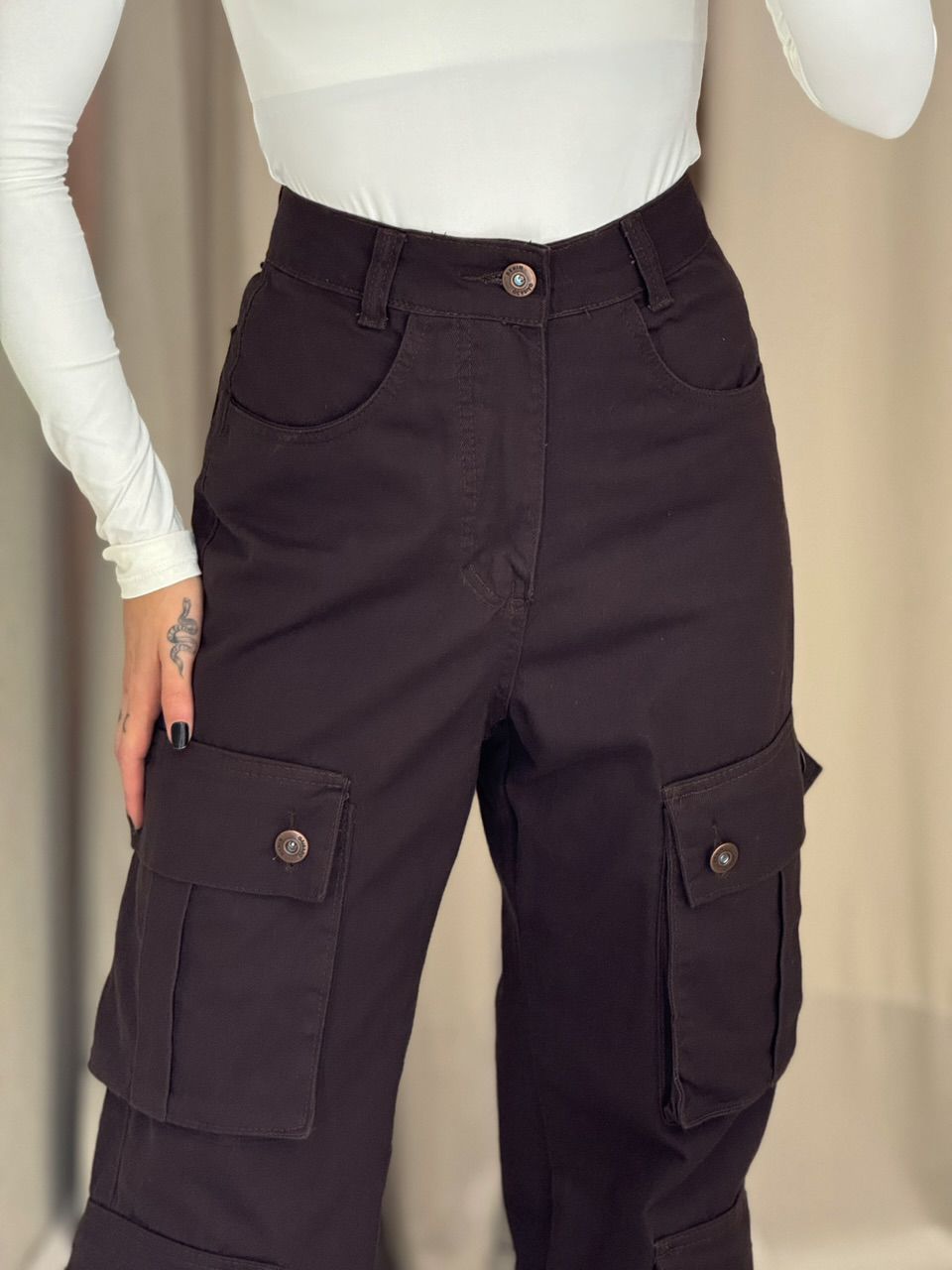 CALÇA VALÉRIA CARGO CAFÉ