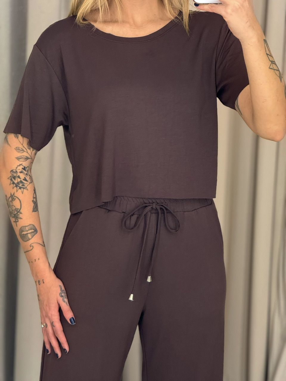 CONJUNTO CLOE CALÇA CAFÉ