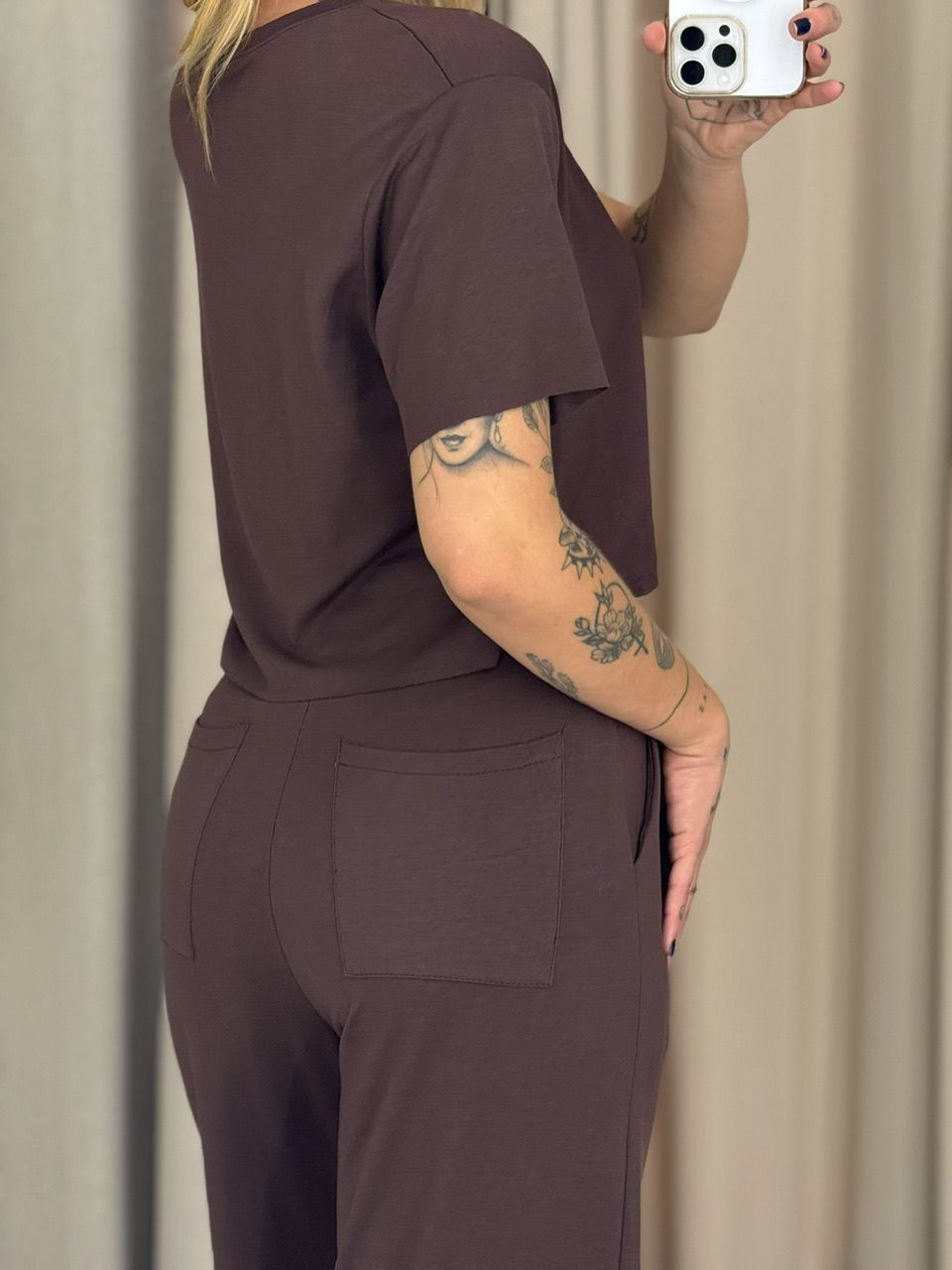 CONJUNTO CLOE CALÇA CAFÉ