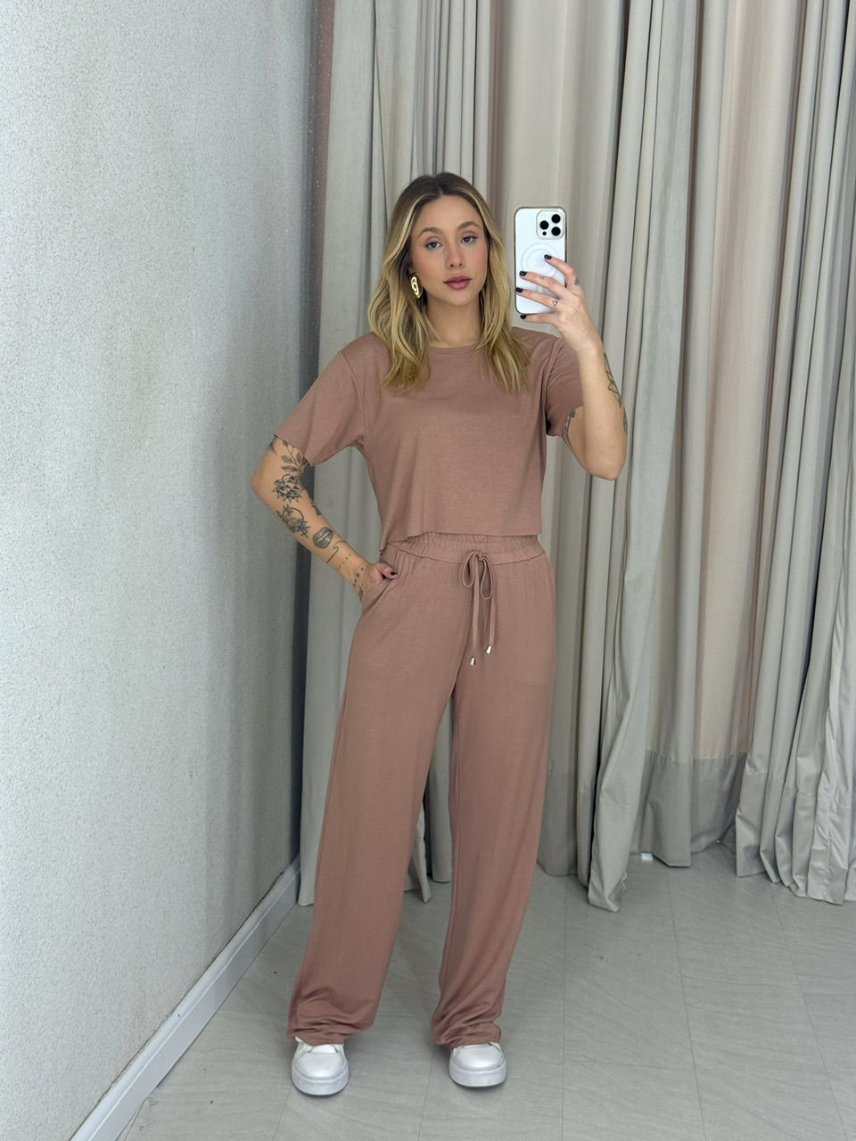 CONJUNTO CLOE CALÇA NUDE