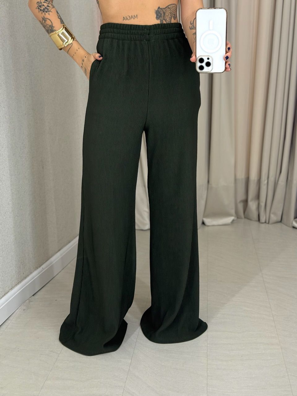 CONJUNTO MARIA JULIA BLUSA ASSIMÉTRICA VERDE