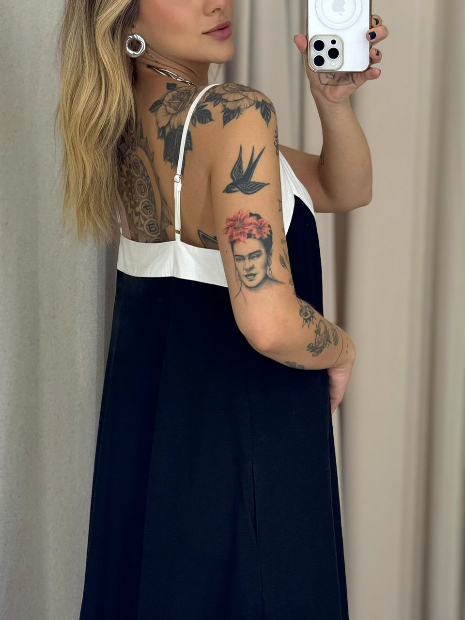 VESTIDO DALILA LINHO PRETO