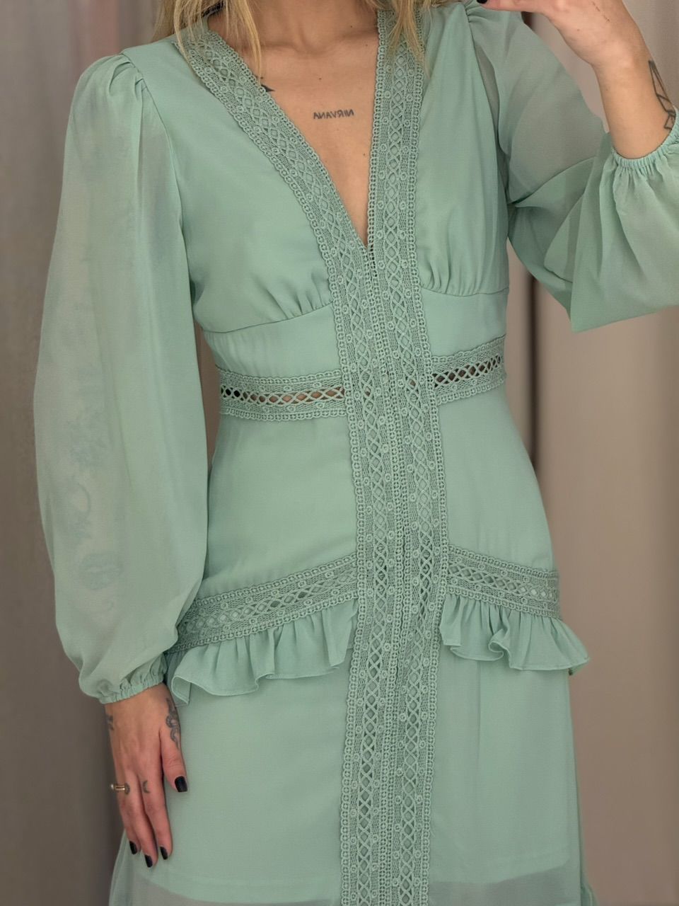 VESTIDO MAGALI LONGO VERDE