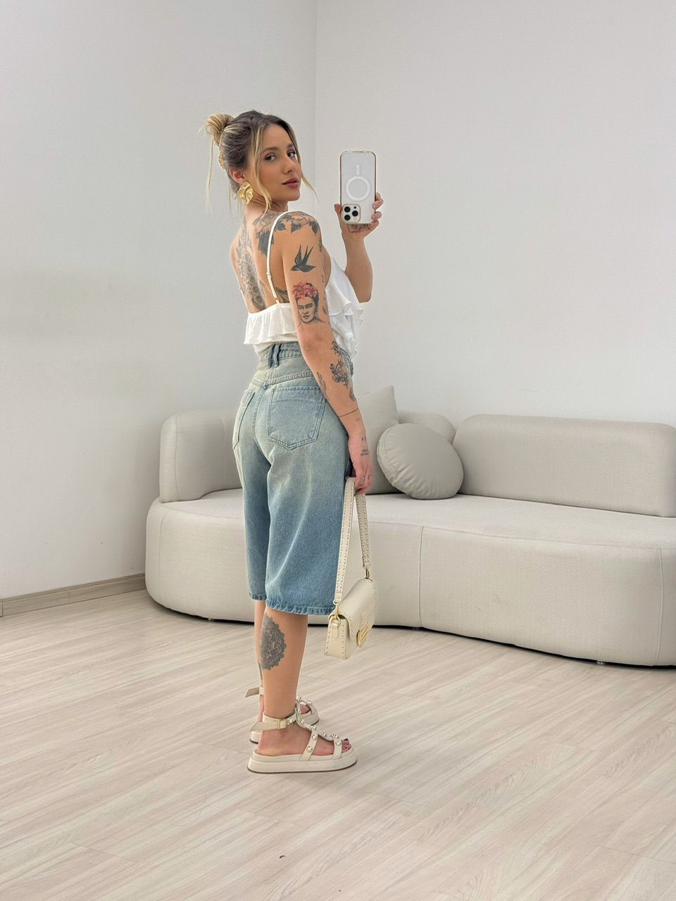 BERMUDA BEATRIZ WIDE JEANS