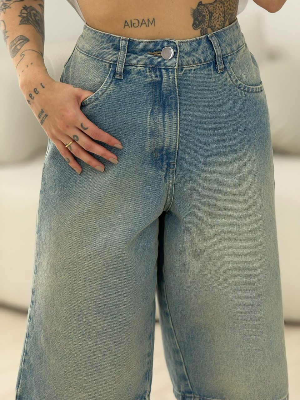 BERMUDA BEATRIZ WIDE JEANS
