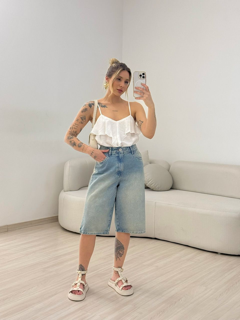 BERMUDA BEATRIZ WIDE JEANS
