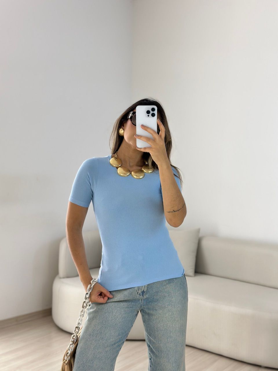 BLUSA ANANDA BASIC AZUL