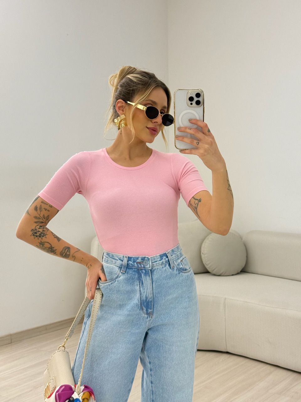 BLUSA ANANDA BASIC ROSA