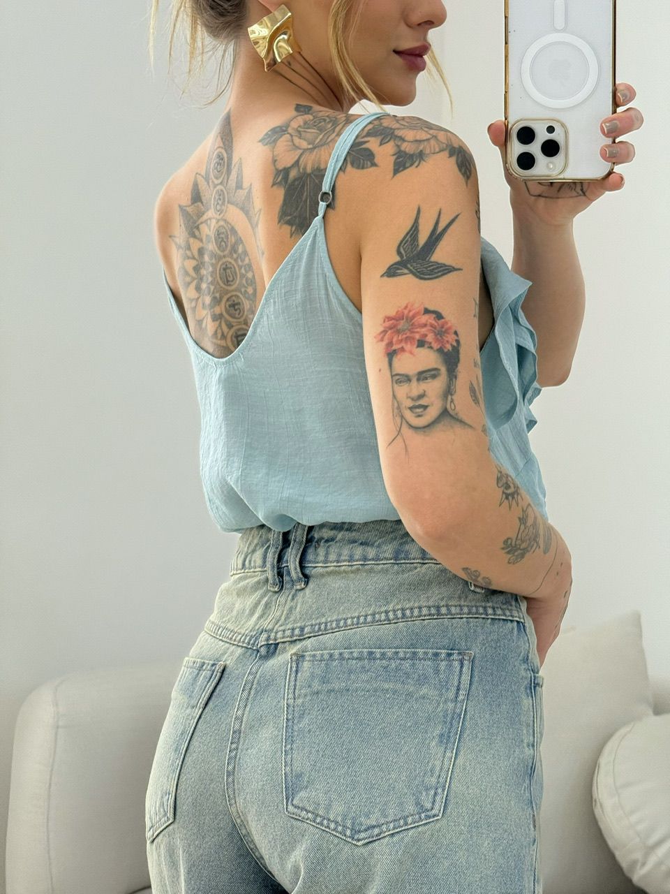 BLUSA TAIS ALÇA AZUL