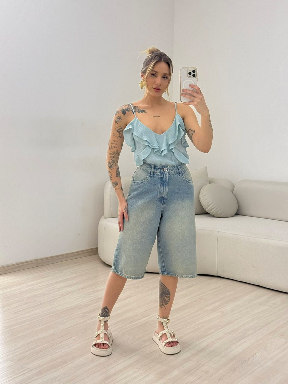 BLUSA TAIS ALÇA AZUL