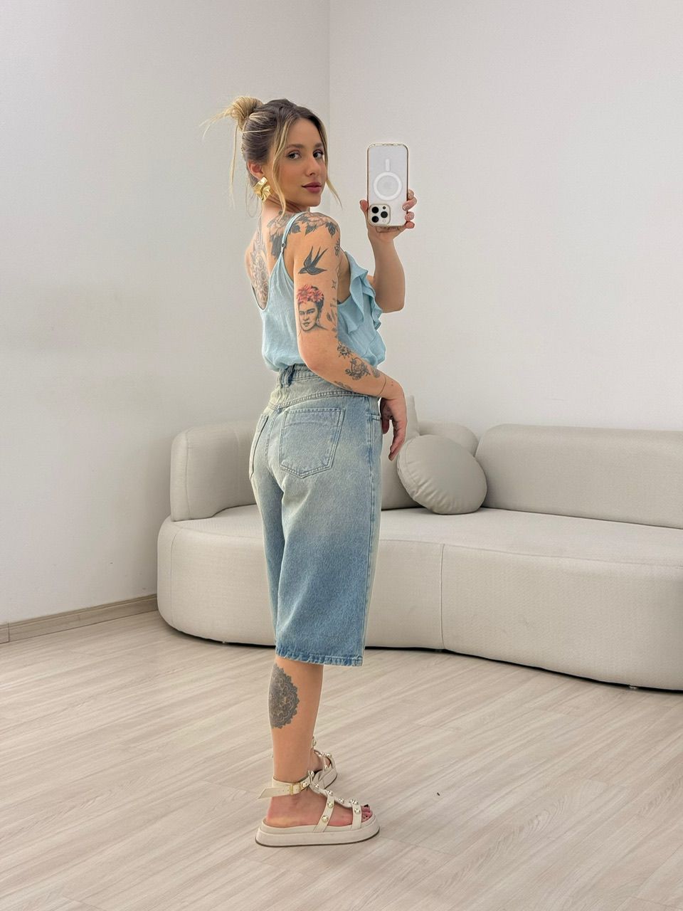 BLUSA TAIS ALÇA AZUL