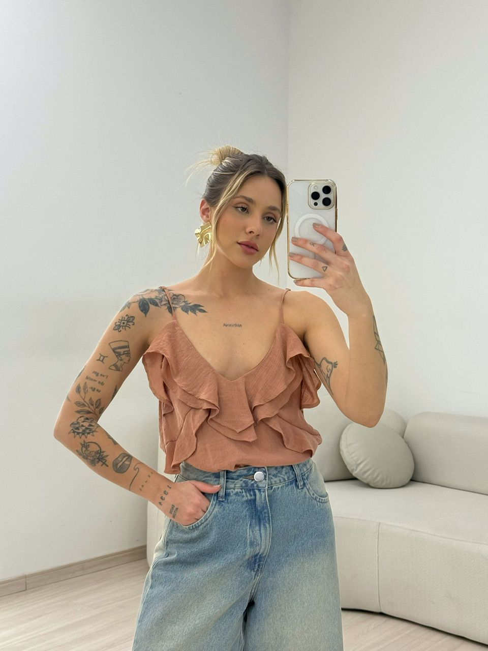 BLUSA TAIS ALÇA CAPUCCINO 