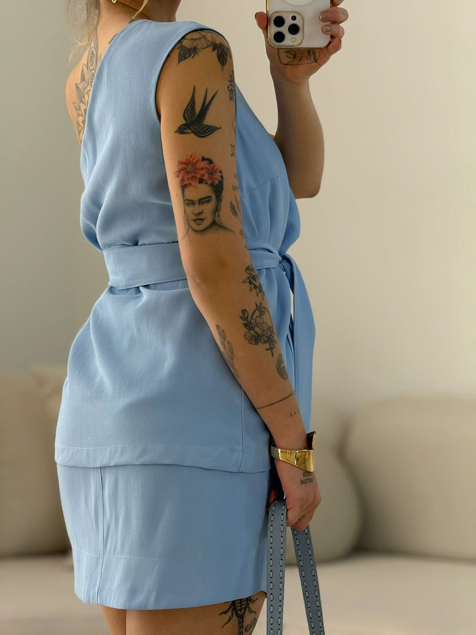 CONJUNTO ADRIANA NULA MANGA AZUL