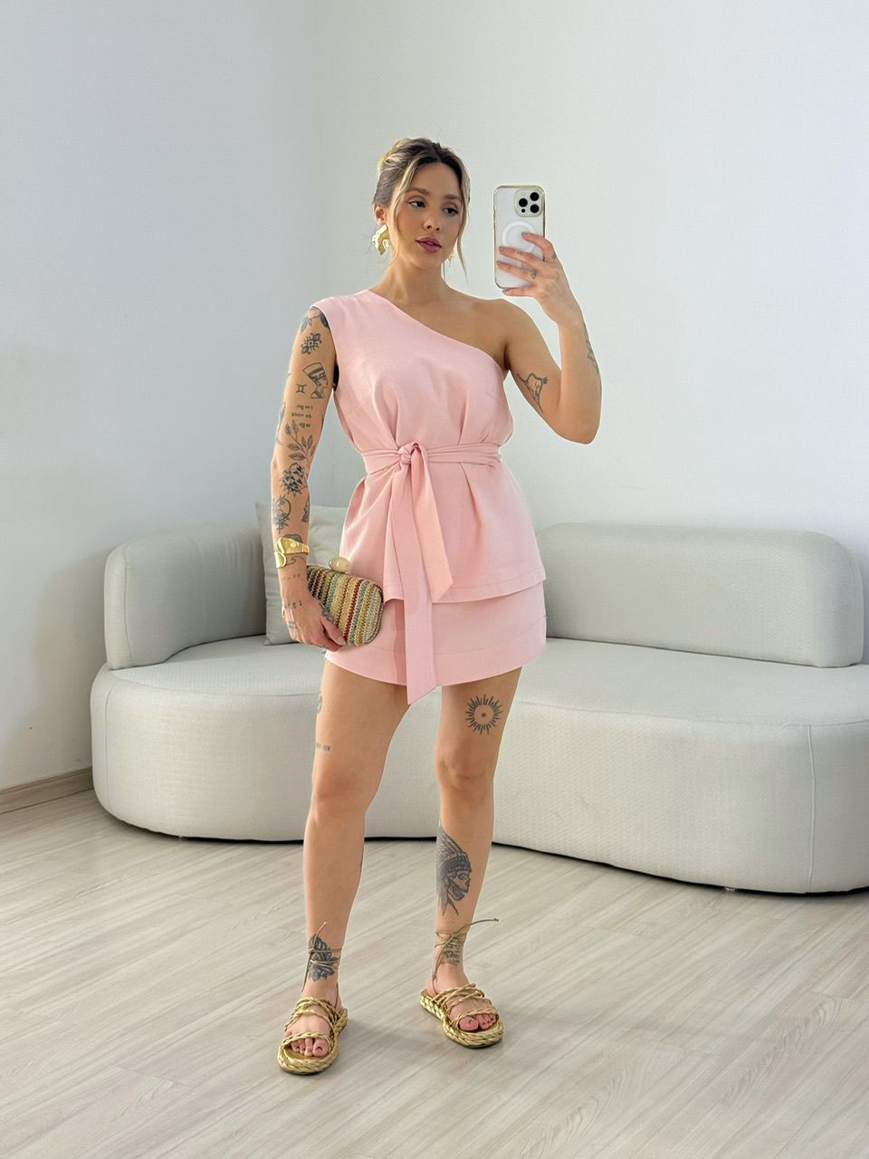 CONJUNTO ADRIANA NULA MANGA BABY PINK