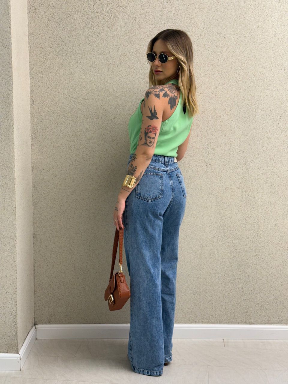 BLUSA LEONORA FRENTE ÚNICA VERDE