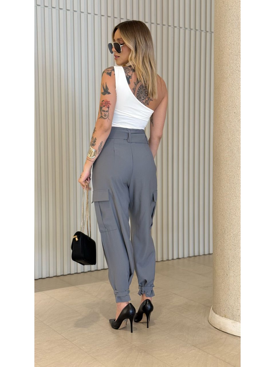CALÇA SOLANGE CARGO GRAFITE