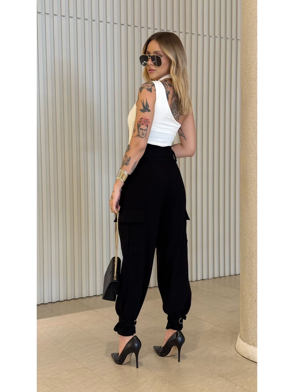 CALÇA SOLANGE CARGO PRETO