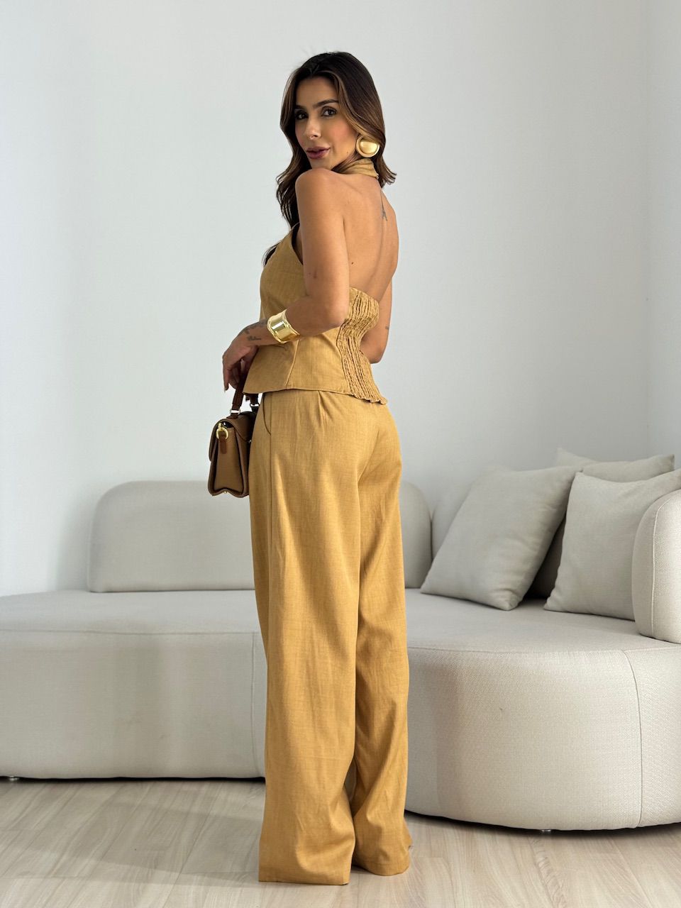 CONJUNTO TÂNIA BOTÕES NUDE