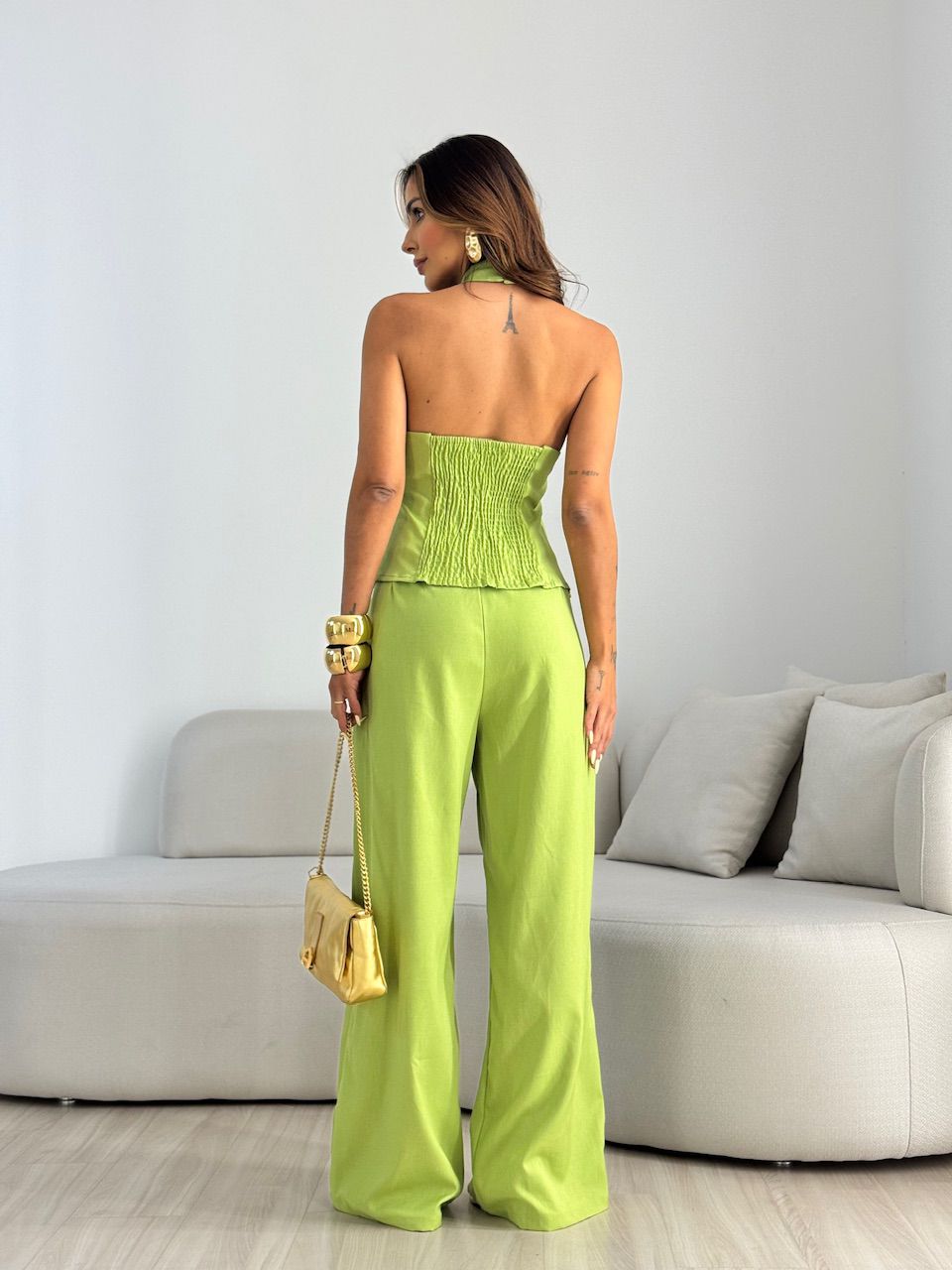 CONJUNTO TÂNIA BOTÕES VERDE