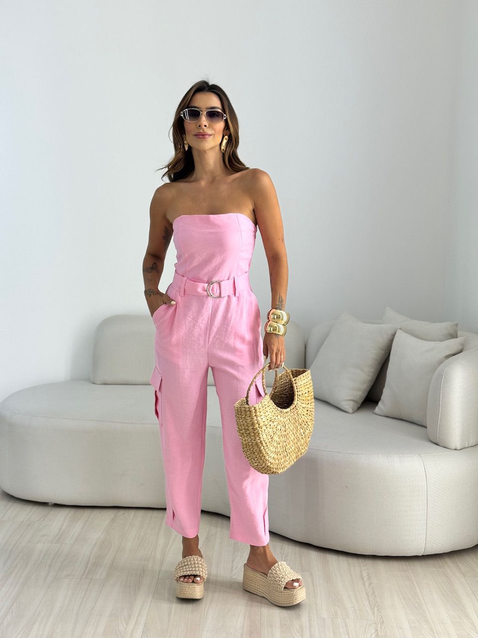 MACACÃO DALILA TOMARA QUE CAIA ROSA