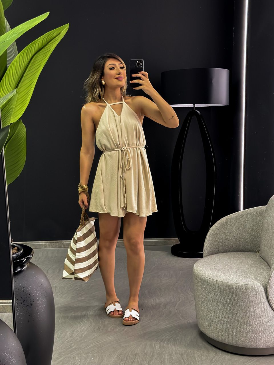 VESTIDO LUNA FRENTE ÚNICA NUDE