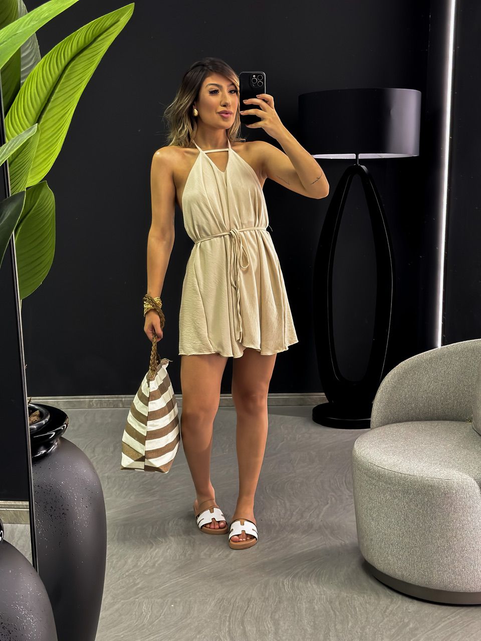 VESTIDO LUNA FRENTE ÚNICA NUDE