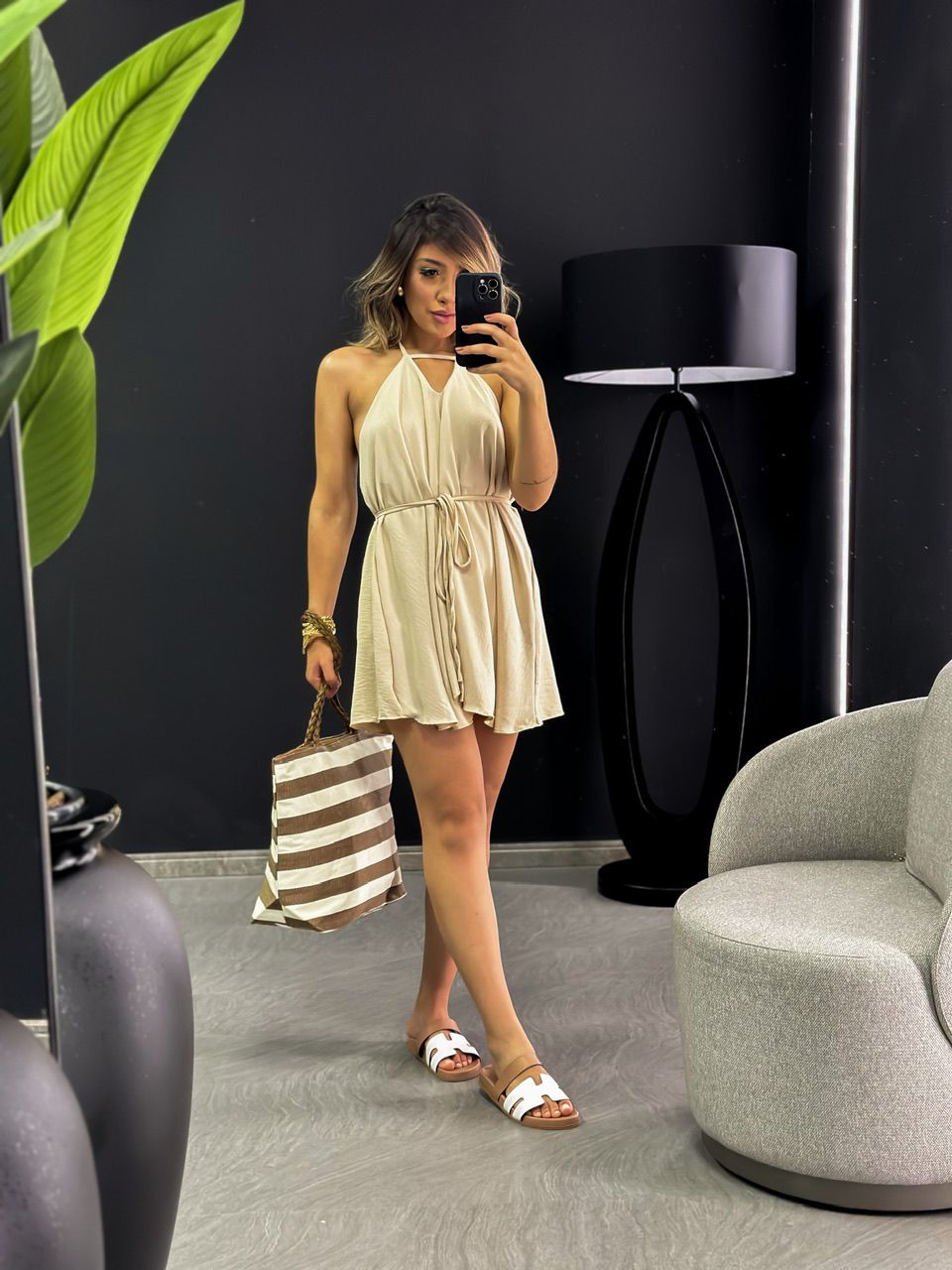 VESTIDO LUNA FRENTE ÚNICA NUDE