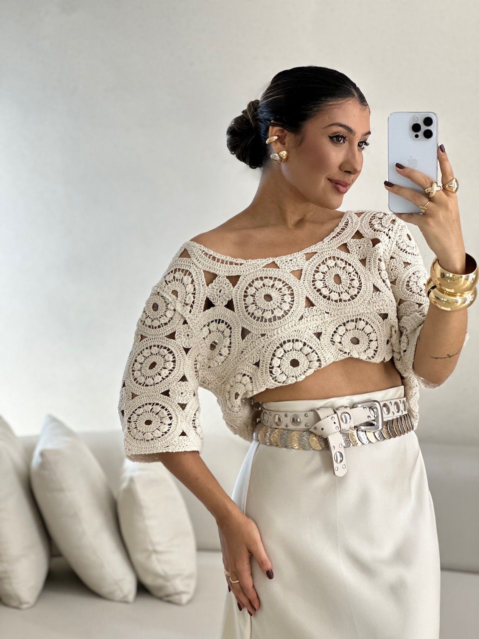 CROPPED BETINA CROCHÊ CRU - 0057320132 - CAROLLA FERRARO