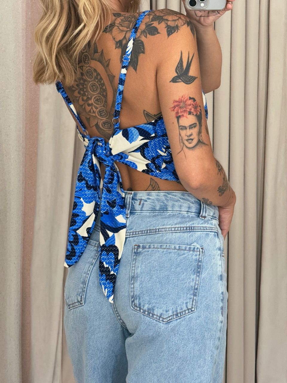 CONJUNTO KIMONO LARA TOP AZUL