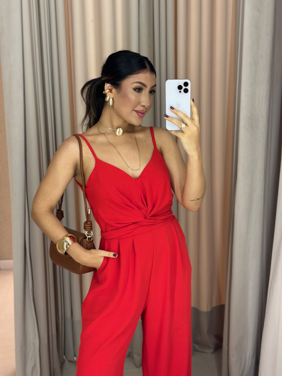 MACACÃO JESSICA AMARRAÇÃO VERMELHO