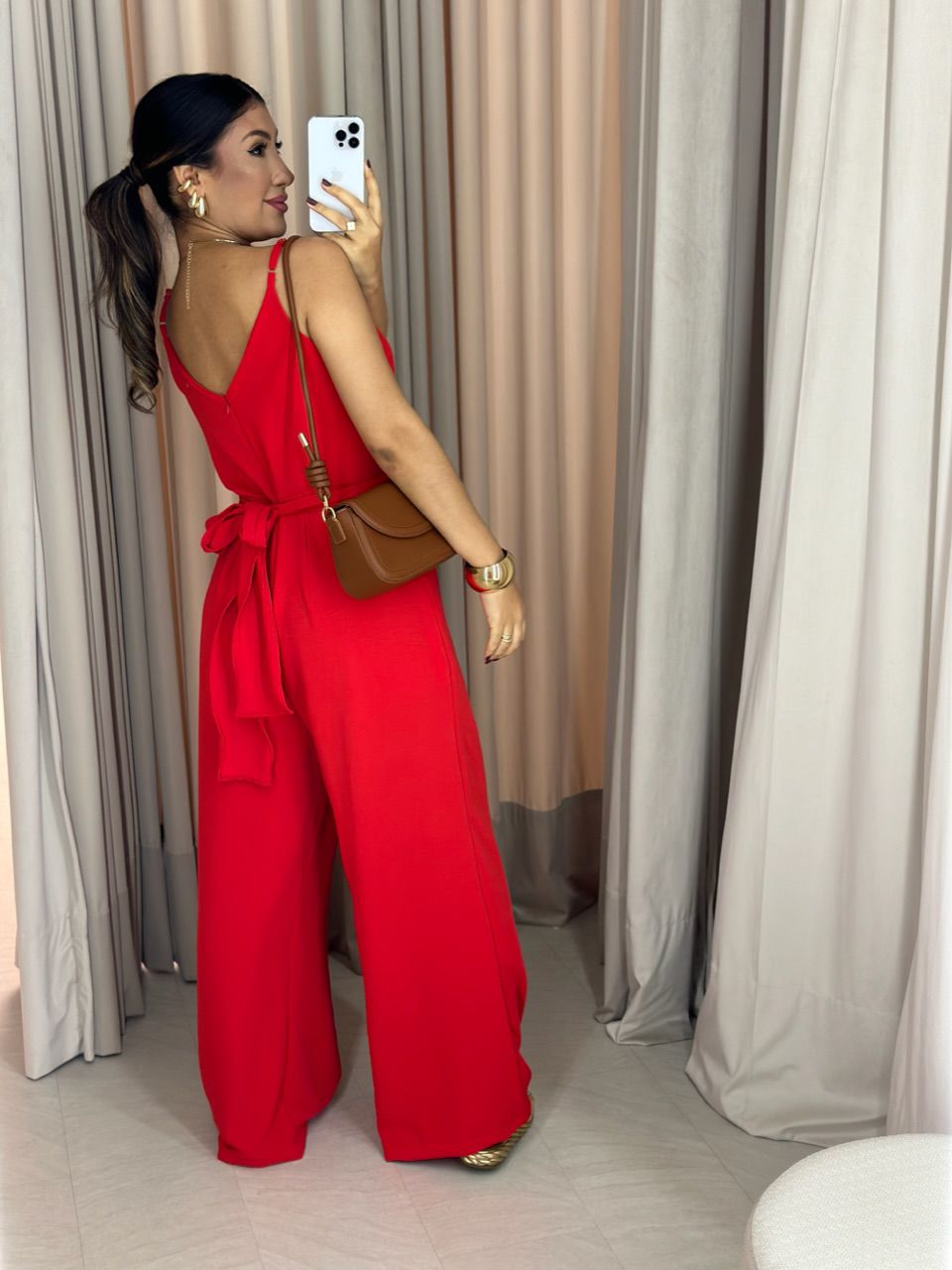 MACACÃO JESSICA AMARRAÇÃO VERMELHO
