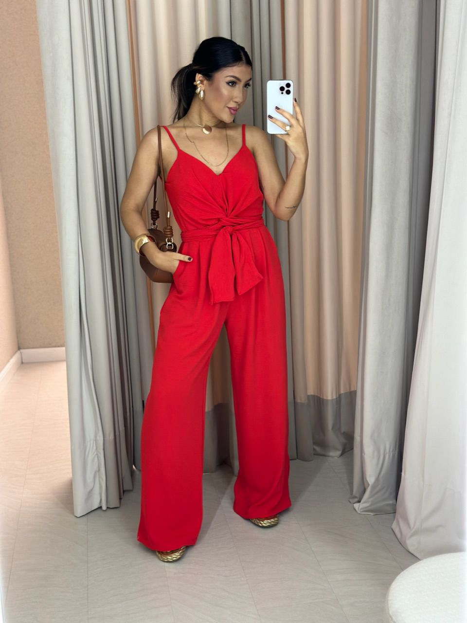 MACACÃO JESSICA AMARRAÇÃO VERMELHO