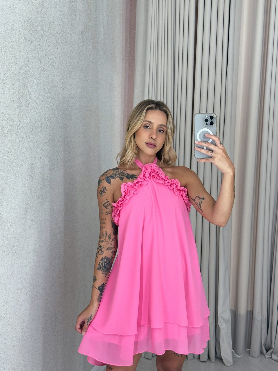 VESTIDO JULIETTE CURTO ROSA