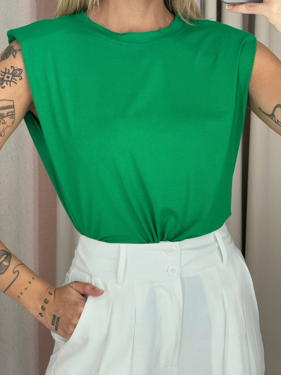 BLUSA ODETTE MUSCLE VERDE
