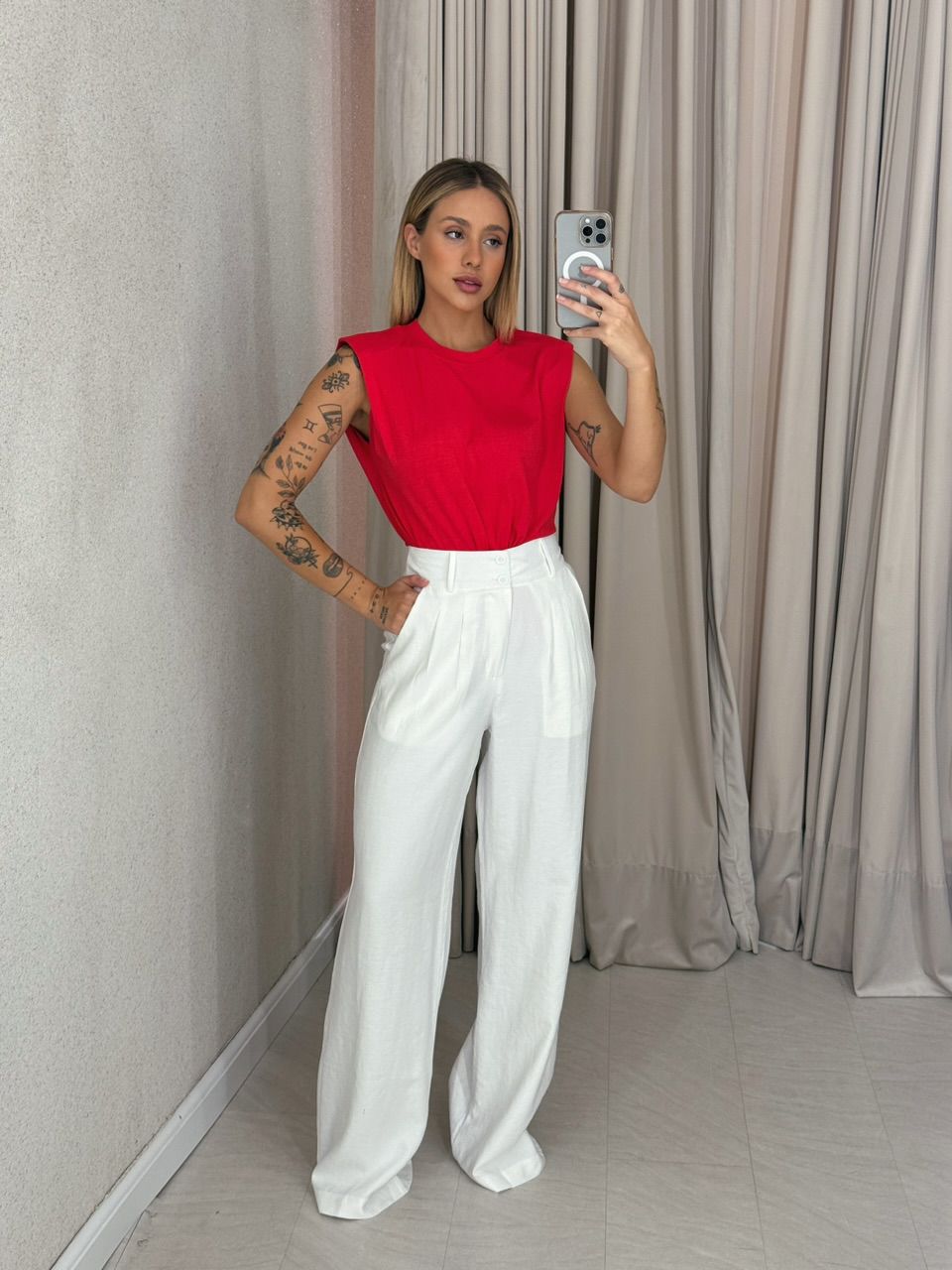 CALÇA EVELYN PANTALONA off - 0059350048 - CAROLLA FERRARO