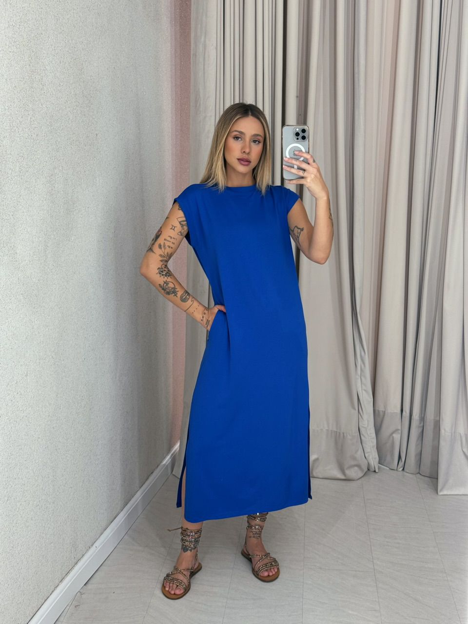 VESTIDO AUGUSTA MUSCLE azul
