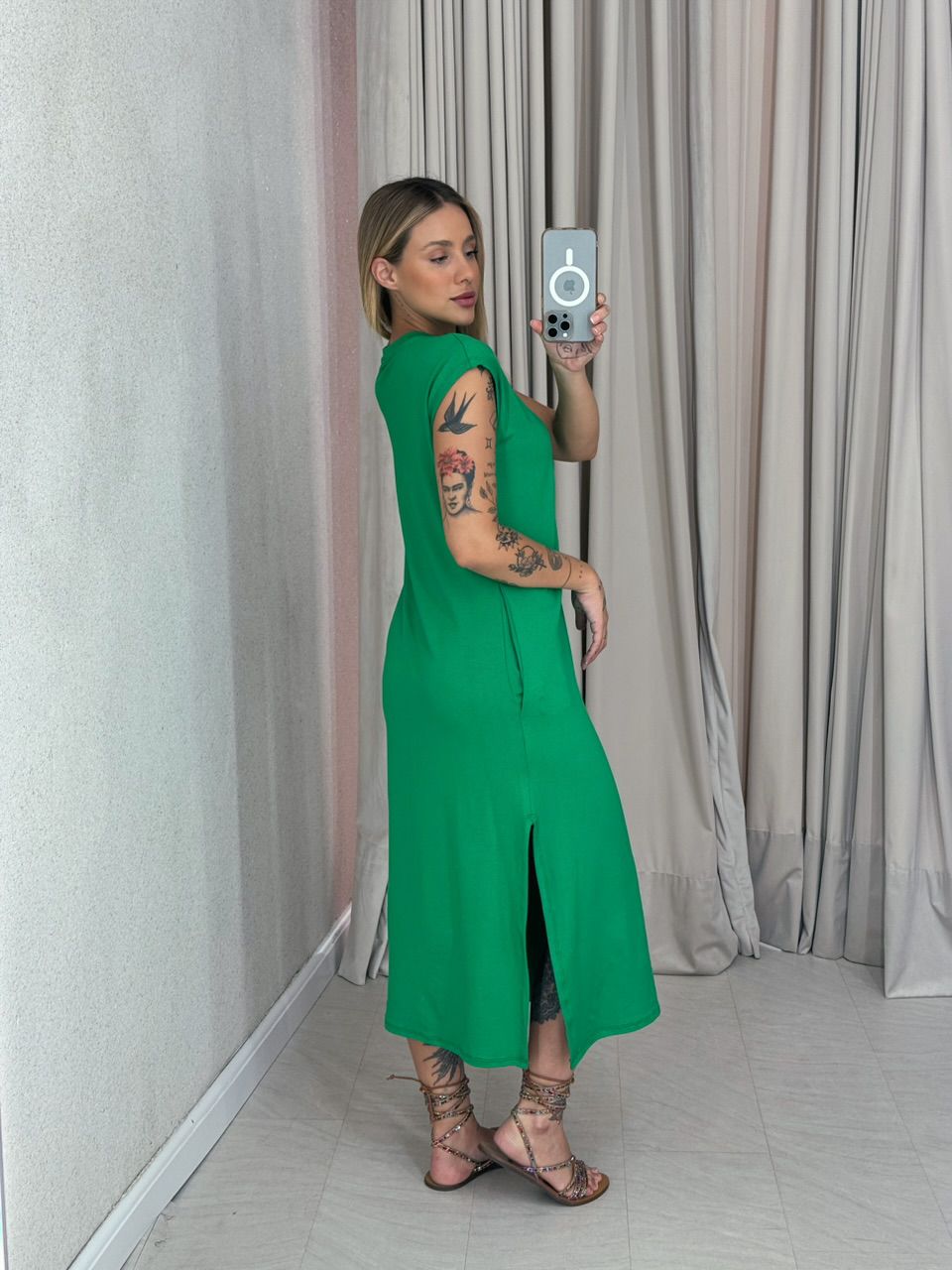VESTIDO AUGUSTA MUSCLE verde