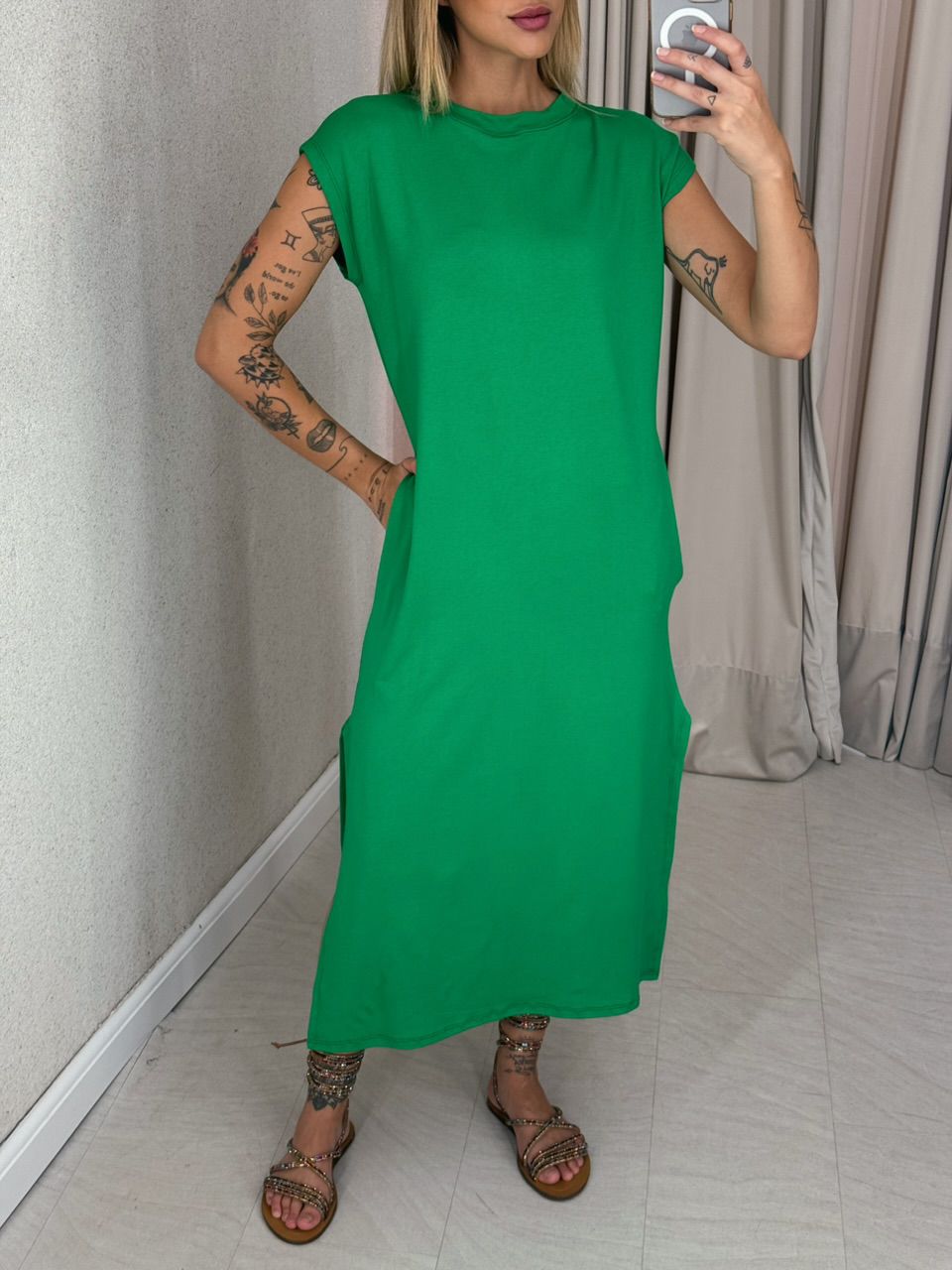 VESTIDO AUGUSTA MUSCLE verde
