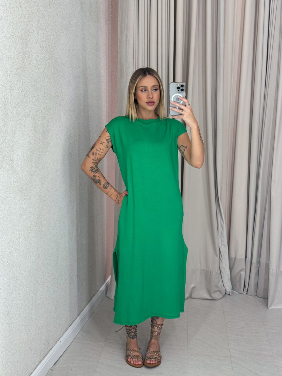 VESTIDO AUGUSTA MUSCLE verde