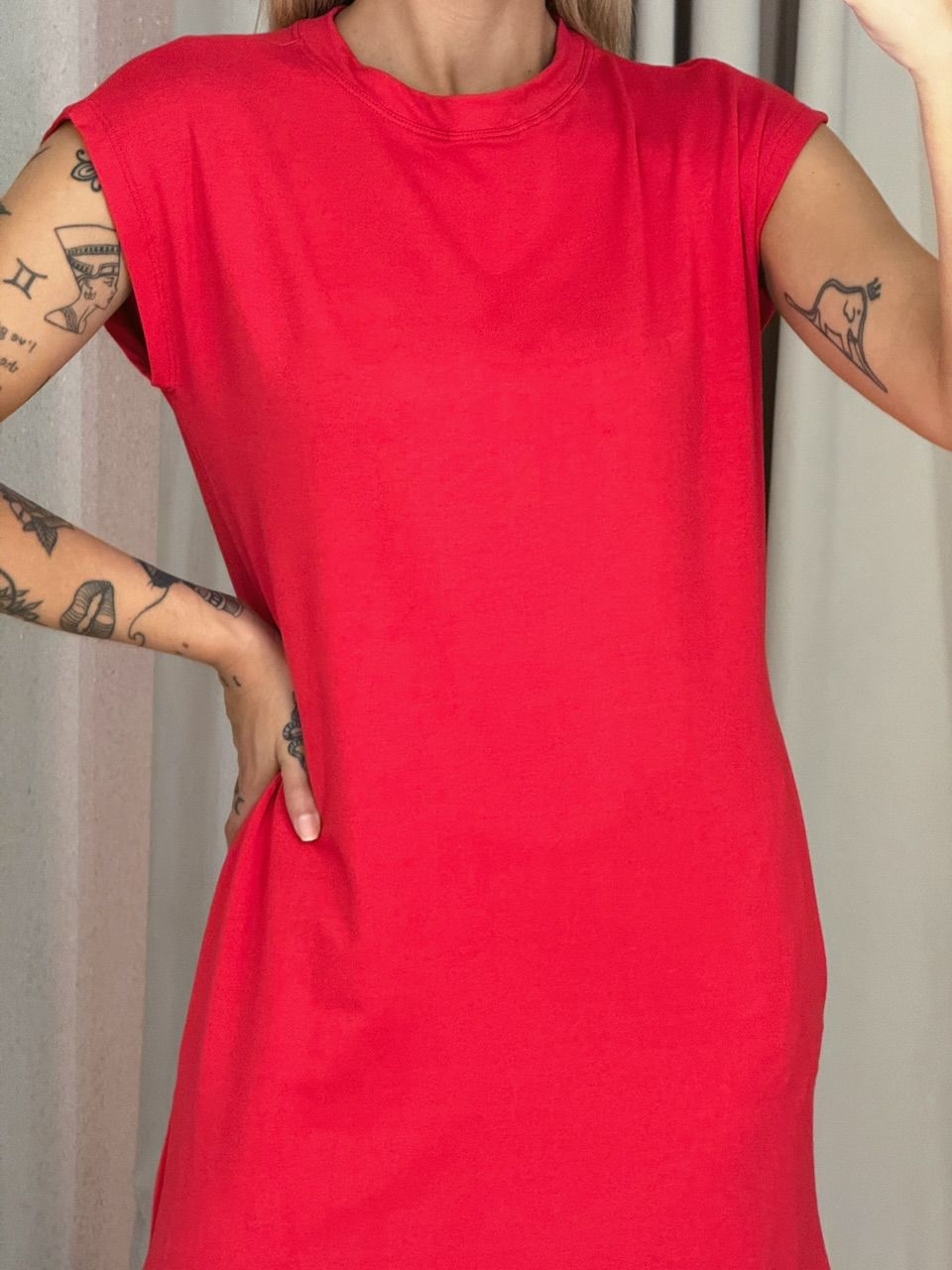 VESTIDO AUGUSTA MUSCLE vermelho