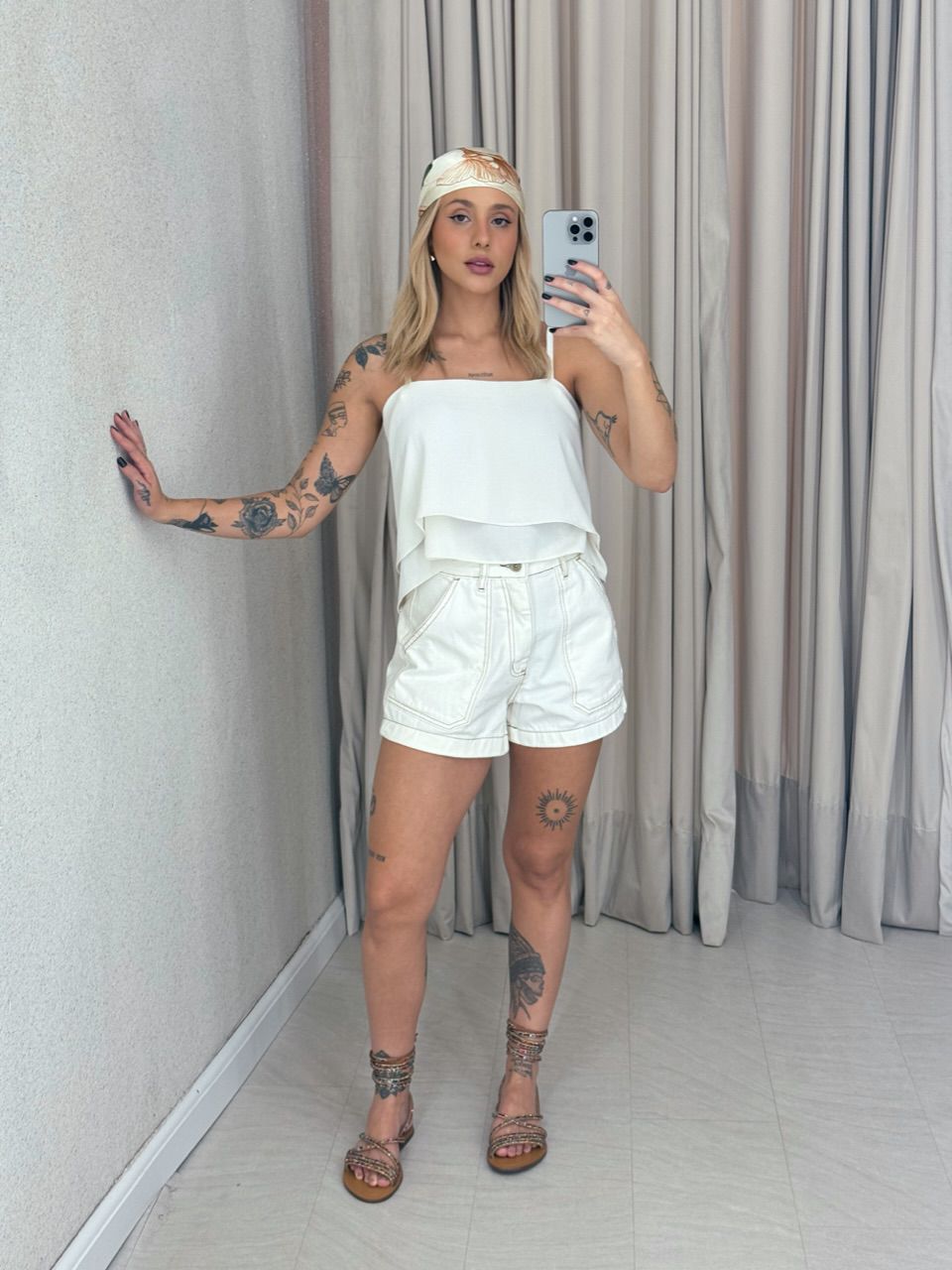 CROPPED SANDRA COSTAS ABERTAS OFF