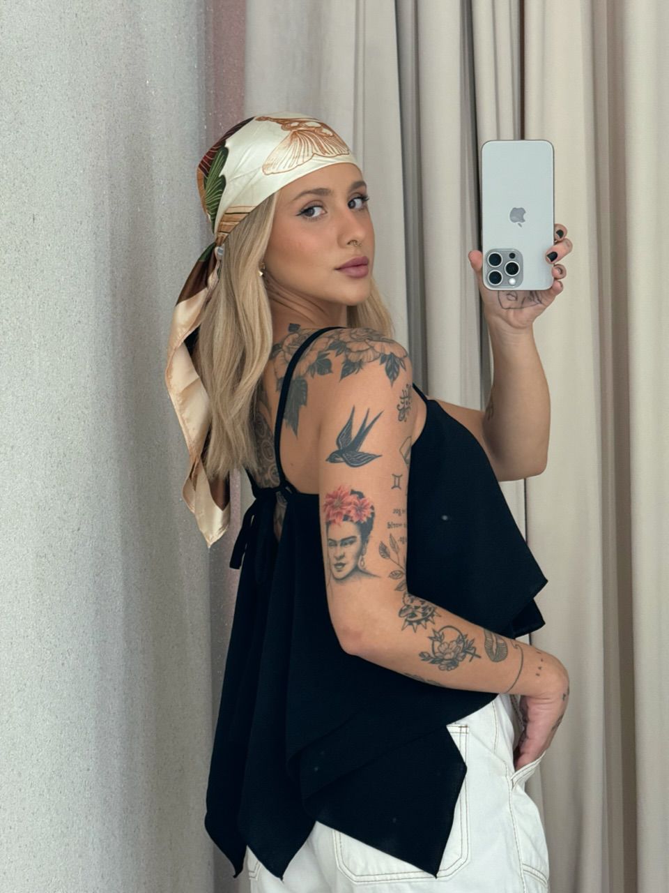 CROPPED SANDRA COSTAS ABERTAS PRETO