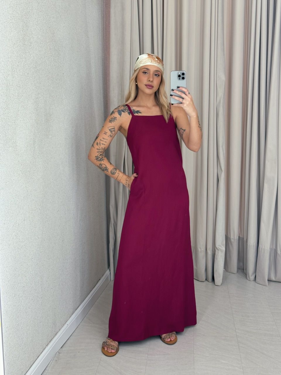 VESTIDO MAURA ALÇA CHERRY RED - 0061190330 - CAROLLA FERRARO