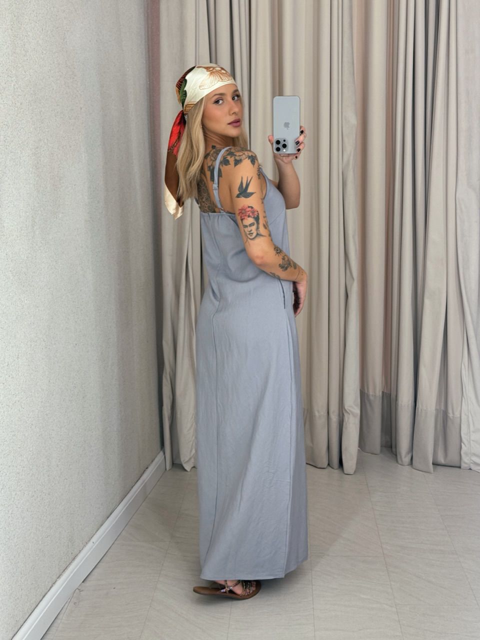 VESTIDO MAURA ALÇA CINZA